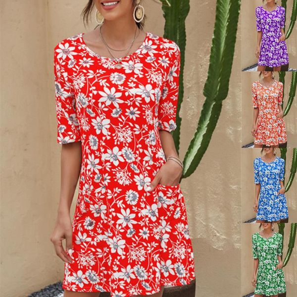 casual dresses dress women summer 2021 united states ladies round collar floral printed short sleeve mini vestidos chd2029, Black;gray
casual dresses dress women summer 2021 united states ladies round collar floral printed short sleeve mini vestidos chd2029, Black;gray