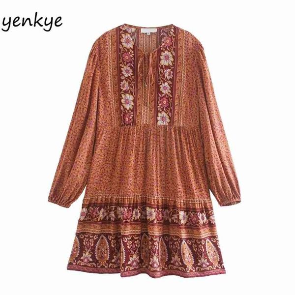 vintage floral print dress women lace up v neck long sleeve casual summer female holiday boho plus size short robe 210514, Black;gray
vintage floral print dress women lace up v neck long sleeve casual summer female holiday boho plus size short robe 210514, Black;gray