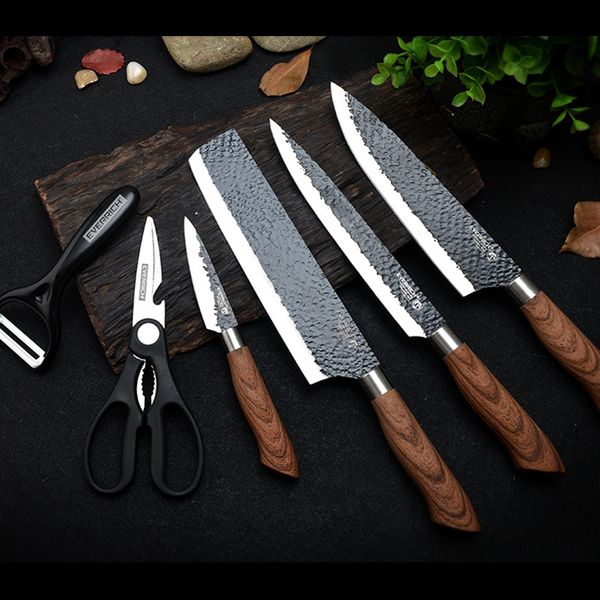 shuoji kitchen knives set 6 pcs forged kitchen knife with scissors&ceramic peeer chef sicer nakiri paring knife gift case
shuoji kitchen knives set 6 pcs forged kitchen knife with scissors&ceramic peeer chef sicer nakiri paring knife gift case