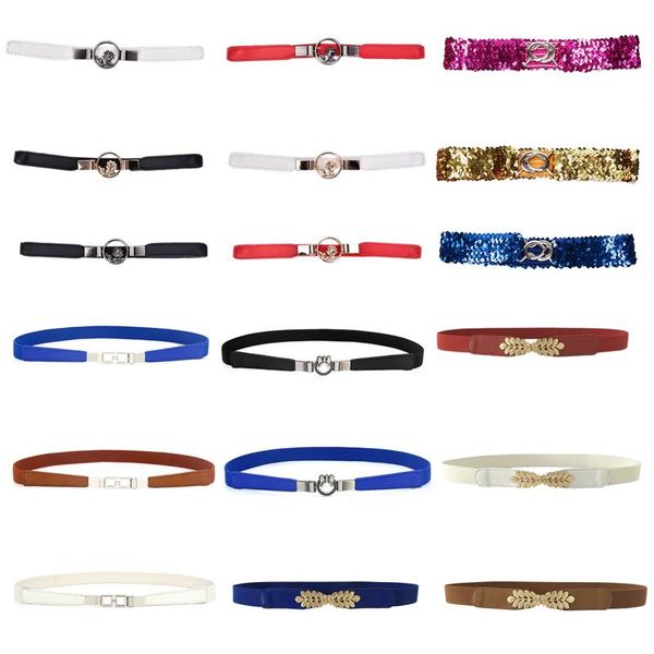 women lady metallic retro flower elastic stretchy dress narrow waist belts wedding party strap waistbands, Black;brown
women lady metallic retro flower elastic stretchy dress narrow waist belts wedding party strap waistbands, Black;brown