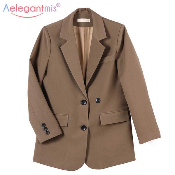 aelegantmis black blazer jacket women oversized casual chic loose femme spring pockets formal outerwear 210607, White;black
aelegantmis black blazer jacket women oversized casual chic loose femme spring pockets formal outerwear 210607, White;black