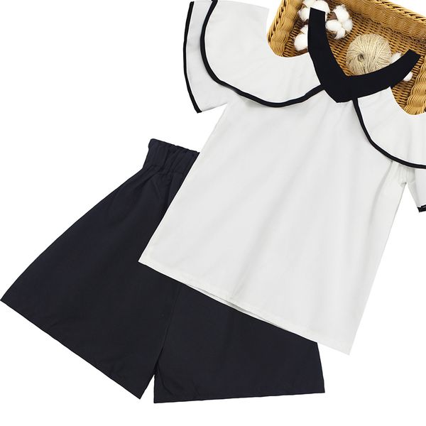 kids clothes girl bow v-neck shirt + shorts 2pcs girl clothes fashion off shoulder suit for girls summer clothes for girls, White
kids clothes girl bow v-neck shirt + shorts 2pcs girl clothes fashion off shoulder suit for girls summer clothes for girls, White