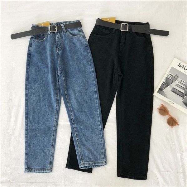 vintage waist jeans women solid straight pants loose casual high street denim trousers pantalon femme plus size with belt, Blue
vintage waist jeans women solid straight pants loose casual high street denim trousers pantalon femme plus size with belt, Blue