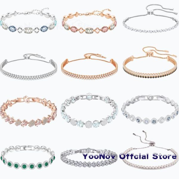 link, chain 2021 fashion jewelry swa1:1, tennes bracelet color charm red blue green geometric round crystal romantic female, Black
link, chain 2021 fashion jewelry swa1:1, tennes bracelet color charm red blue green geometric round crystal romantic female, Black