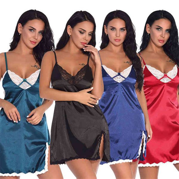 2021 fashion casual women's dress solid lace edge suspender dress home wear underwear pajamas net red suspender 211208, Black;white
2021 fashion casual women's dress solid lace edge suspender dress home wear underwear pajamas net red suspender 211208, Black;white