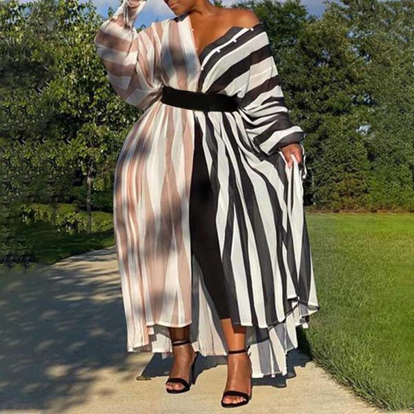 casual dresses women shirts dress vonda 2021 summer long maxi v neck striped sleeve pleated sundress femme vestidos oversized, Black;gray
casual dresses women shirts dress vonda 2021 summer long maxi v neck striped sleeve pleated sundress femme vestidos oversized, Black;gray