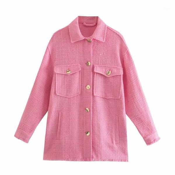 women's jackets women pink tweed thick coats jacket loose long sleeves pocket 2021 ladies elegant autumn winter coat, Black;brown
women's jackets women pink tweed thick coats jacket loose long sleeves pocket 2021 ladies elegant autumn winter coat, Black;brown