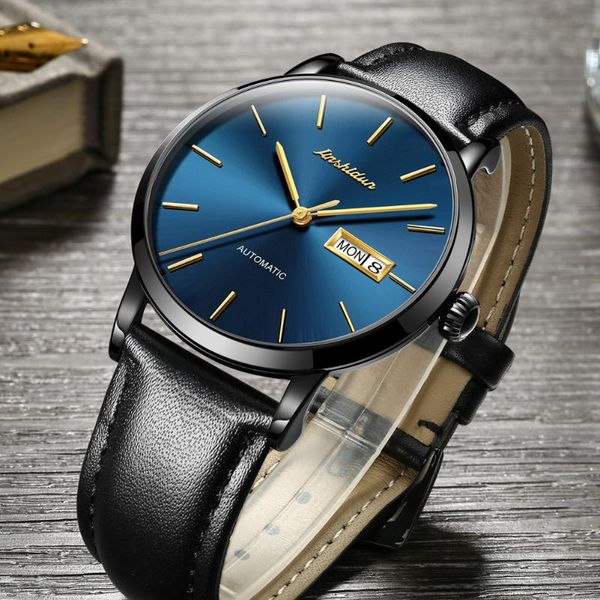 wristwatches jsdun 2021 mechanical watch men's fashion brand black leather sapphire crystal business date retro male clock 8812, Slivery;brown
wristwatches jsdun 2021 mechanical watch men's fashion brand black leather sapphire crystal business date retro male clock 8812, Slivery;brown