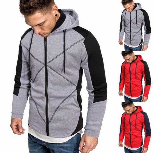 men's hoodies & sweatshirts mens jacket sweater casual zip up hooded sweatshirt coat patchwork outwear plus size, Black
men's hoodies & sweatshirts mens jacket sweater casual zip up hooded sweatshirt coat patchwork outwear plus size, Black
