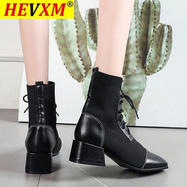 boots ankle woman lace up shoes black square heel casual leather fashion botas mujer knitted sock plue size 42
boots ankle woman lace up shoes black square heel casual leather fashion botas mujer knitted sock plue size 42