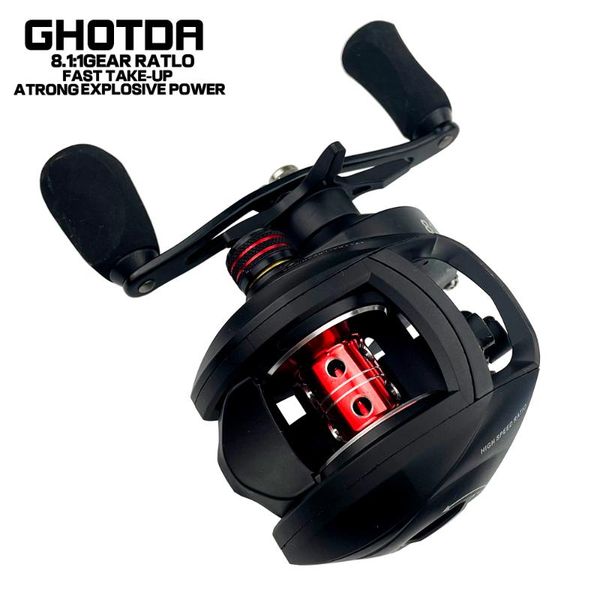 baitcasting fishing reel left right hand metal spool casting 8.1:1 17+1bb reels