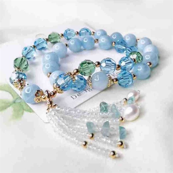austria crystal natural sea blue treasure bracelet design hand string fashion gift, Black
austria crystal natural sea blue treasure bracelet design hand string fashion gift, Black