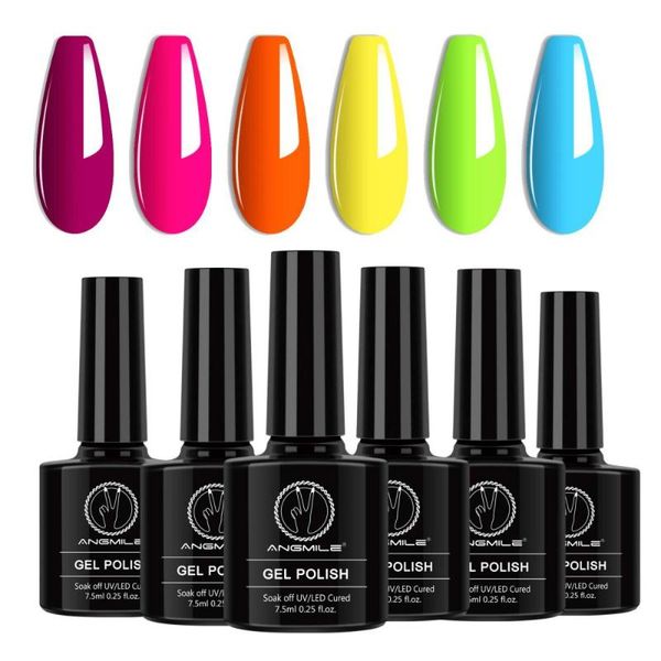 nail art kits 6 colors neon gel polish set manicure kit soak off uv light rainbow color summer trends
nail art kits 6 colors neon gel polish set manicure kit soak off uv light rainbow color summer trends