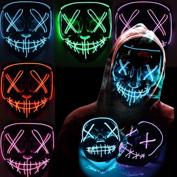 party masks 3 pcs men neon mask led light up cosplay for face mascarillas fashion women halloween costumes props masques
party masks 3 pcs men neon mask led light up cosplay for face mascarillas fashion women halloween costumes props masques