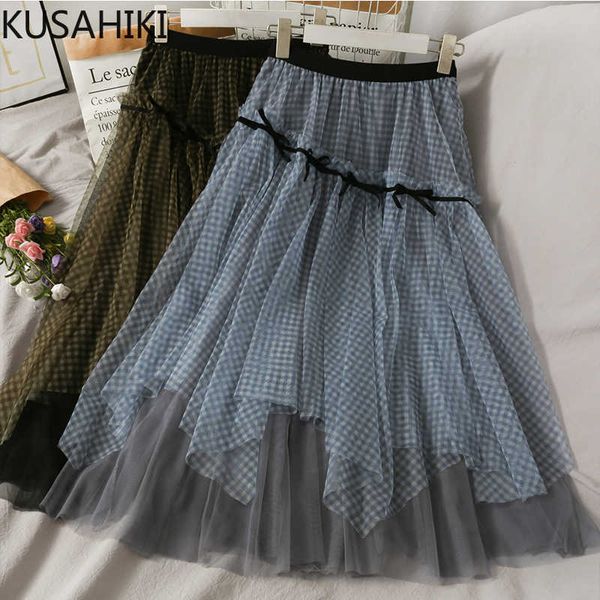 kusahiki sweet plaid mesh skirts korean high waist ruffle patchwork women skirt spring a-line midi-length faldas 6e338 210602, Black
kusahiki sweet plaid mesh skirts korean high waist ruffle patchwork women skirt spring a-line midi-length faldas 6e338 210602, Black