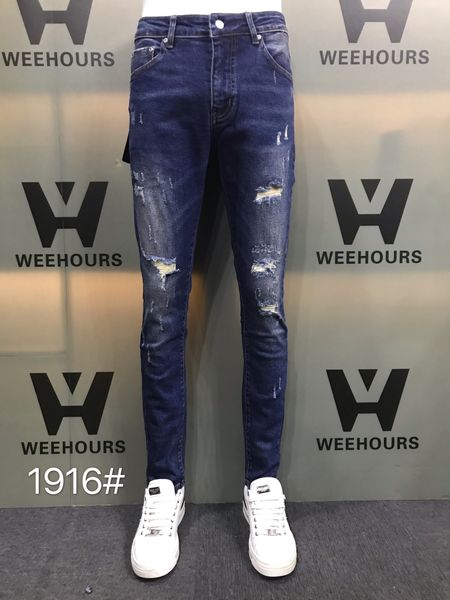 men's and women's casual hip-hop jeans currently designer luxury pants 1916-17, Blue
men's and women's casual hip-hop jeans currently designer luxury pants 1916-17, Blue