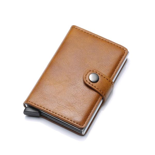 card holders men holder wallet anti rfid security metal leather cardholder pocket business bank creditcard accessories, Brown;gray
card holders men holder wallet anti rfid security metal leather cardholder pocket business bank creditcard accessories, Brown;gray
