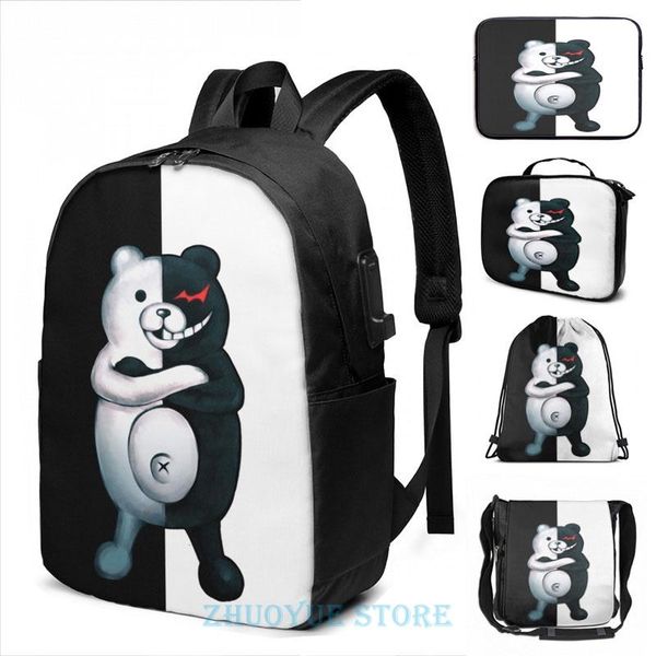 backpack funny graphic print monokuma - danganronpa usb charge men school bags women bag travel laptop
backpack funny graphic print monokuma - danganronpa usb charge men school bags women bag travel laptop