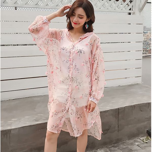 dress spring summer protector solar long single section 2xl savage fine chiffon beach with conditional air hood shirt lq145 njwg, Black;gray
dress spring summer protector solar long single section 2xl savage fine chiffon beach with conditional air hood shirt lq145 njwg, Black;gray