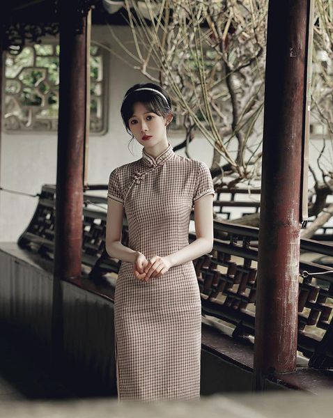chinese style linen cotton mandarin collar qipao for ladies vintage elegant plaid print cheongsam oversize party dress ethnic clothing, Red
chinese style linen cotton mandarin collar qipao for ladies vintage elegant plaid print cheongsam oversize party dress ethnic clothing, Red