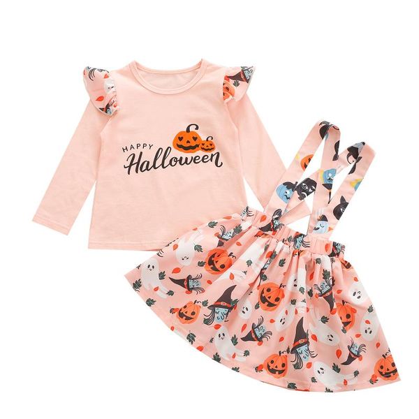 clothing sets 2pcs toddler girls halloween outfits, long sleeve letter pumpkin print + suspender skirt set 1-6y, White
clothing sets 2pcs toddler girls halloween outfits, long sleeve letter pumpkin print + suspender skirt set 1-6y, White