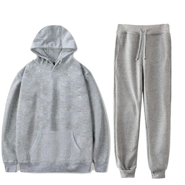 men's tracksuits autumn and winter tracksuit women's pure color fashion hooded sweater + leggings casual man brand, Gray
men's tracksuits autumn and winter tracksuit women's pure color fashion hooded sweater + leggings casual man brand, Gray