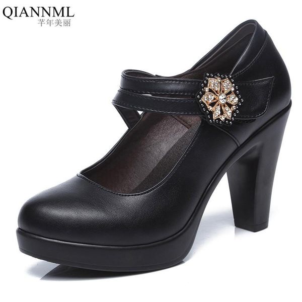 dress shoes quality women's split leather with heels 2021 platform pumps woman thick high office plus size 40 41 42, Black
dress shoes quality women's split leather with heels 2021 platform pumps woman thick high office plus size 40 41 42, Black