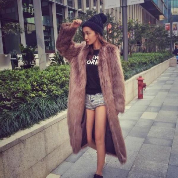 women's fur & faux 2021 korean version imitation coat long windbreaker slim women warm clothing wj656, Black
women's fur & faux 2021 korean version imitation coat long windbreaker slim women warm clothing wj656, Black