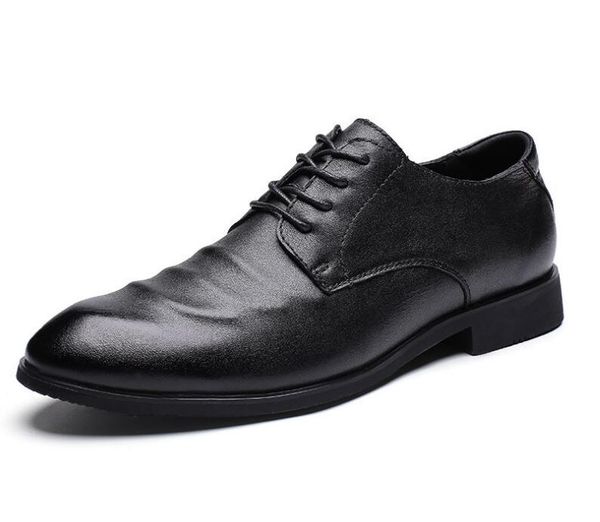 dress shoes 2021 men's business spring large size pointed toe mens casual single first layer leather, Black
dress shoes 2021 men's business spring large size pointed toe mens casual single first layer leather, Black