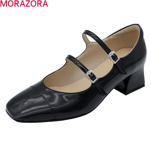 dress shoes morazora 2021 arrival women pumps summer shallow buckle mary jane genuine leather sweet party wedding, Black
dress shoes morazora 2021 arrival women pumps summer shallow buckle mary jane genuine leather sweet party wedding, Black
