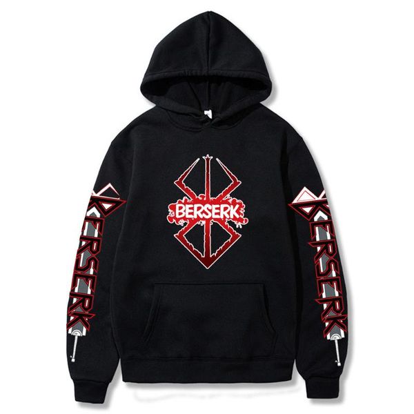 men's hoodies & sweatshirts 2021 anime berserk loose hoodie casual clothes sweatshirt, Black
men's hoodies & sweatshirts 2021 anime berserk loose hoodie casual clothes sweatshirt, Black