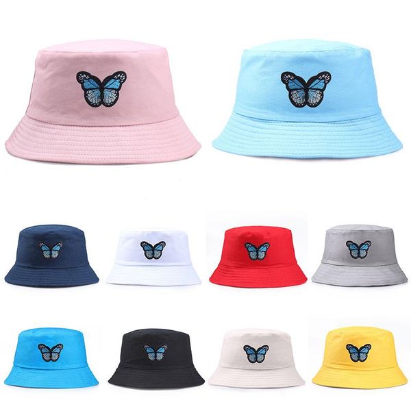 blue butterfly harajuku fisherman's hats sunscreen casual beach sun cap outdoor bucket hat foldable cotton panama caps wide brim, Blue;gray
blue butterfly harajuku fisherman's hats sunscreen casual beach sun cap outdoor bucket hat foldable cotton panama caps wide brim, Blue;gray