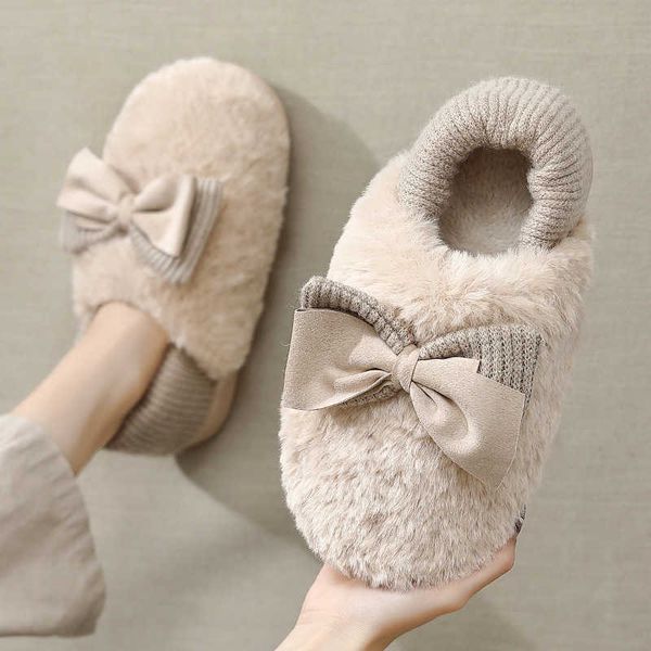 bow tie slippers female winter lovely plush home wear couple bag heel warm cotton shoes male, Black
bow tie slippers female winter lovely plush home wear couple bag heel warm cotton shoes male, Black