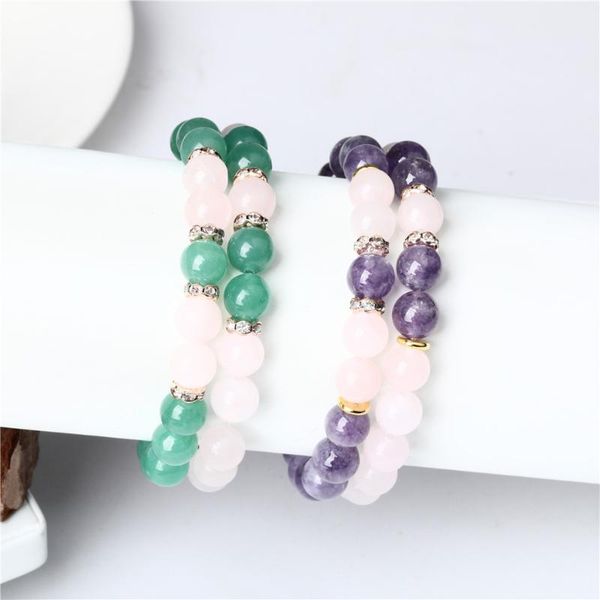 beaded, strands 8mm green aventurine amethyst ladies bracelet bangle natural stone beads decoration paired bracelets set, Black
beaded, strands 8mm green aventurine amethyst ladies bracelet bangle natural stone beads decoration paired bracelets set, Black