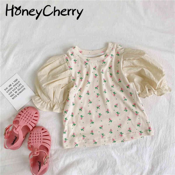 summer baby girl print bubble sleeve t-shirt children cotton short sleeves kids clothes 210515, Blue
summer baby girl print bubble sleeve t-shirt children cotton short sleeves kids clothes 210515, Blue