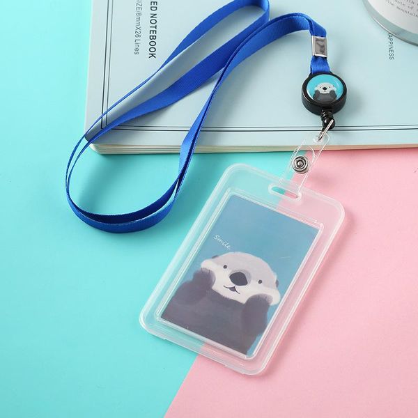 card holders rope transparent case cartoon breastpiece chest cover entrance holder student bus protection, Brown;gray
card holders rope transparent case cartoon breastpiece chest cover entrance holder student bus protection, Brown;gray
