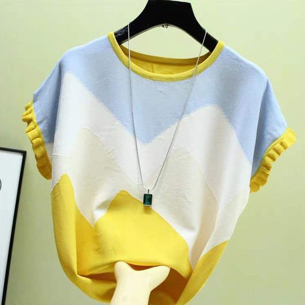 shintimes thin t shirt women knitted stitching color tee shirt femme summer loose woman short sleeve casual t-shirt female, White
shintimes thin t shirt women knitted stitching color tee shirt femme summer loose woman short sleeve casual t-shirt female, White