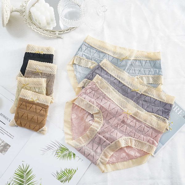 panties girls' bubble pants middle waist high elastic underwear lace comfortable naked feeling breathable cotton crotch women's br, Black;pink
panties girls' bubble pants middle waist high elastic underwear lace comfortable naked feeling breathable cotton crotch women's br, Black;pink