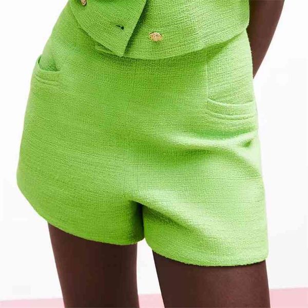 women summer casual solid shorts za buttons high waist fashion veins female elegant street clothing 210513, White;black
women summer casual solid shorts za buttons high waist fashion veins female elegant street clothing 210513, White;black