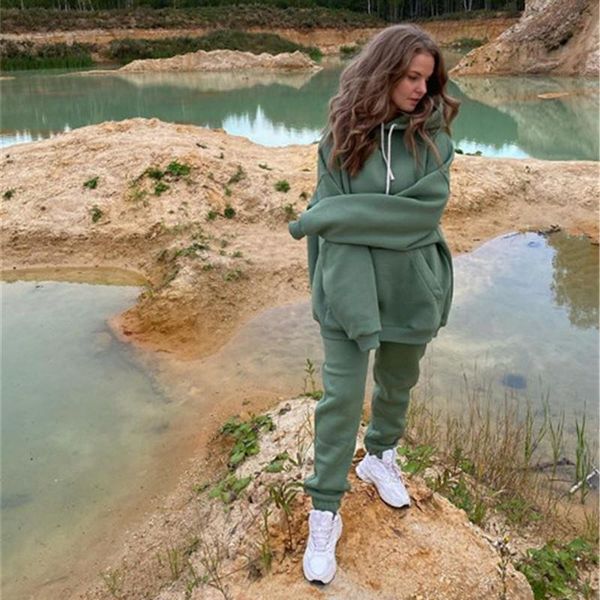 women's two piece pants long tracksuit 2 set women spring autumn clothes big pocket hooded solid sweatshirt and loose casual female sui, White
women's two piece pants long tracksuit 2 set women spring autumn clothes big pocket hooded solid sweatshirt and loose casual female sui, White