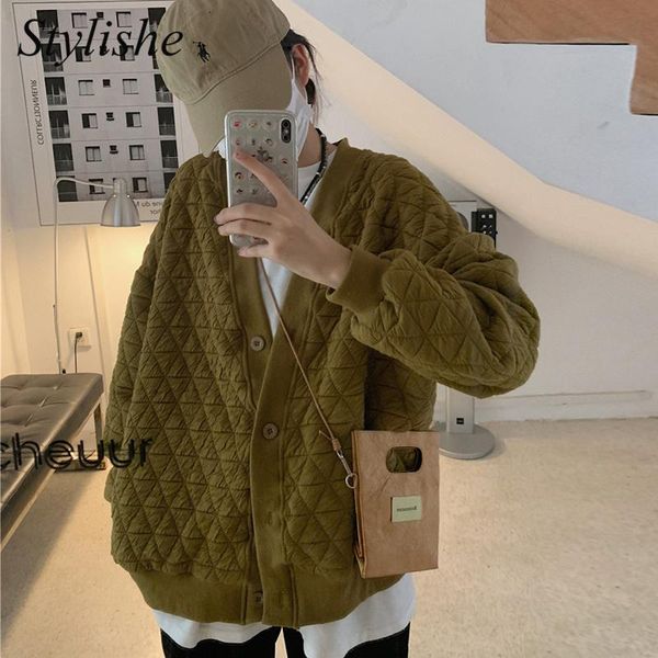 women's jackets black argyle quilted coat women streetwear yellow v neck button up oversized jacket female autumn harajuku apricot oute, Black;brown
women's jackets black argyle quilted coat women streetwear yellow v neck button up oversized jacket female autumn harajuku apricot oute, Black;brown