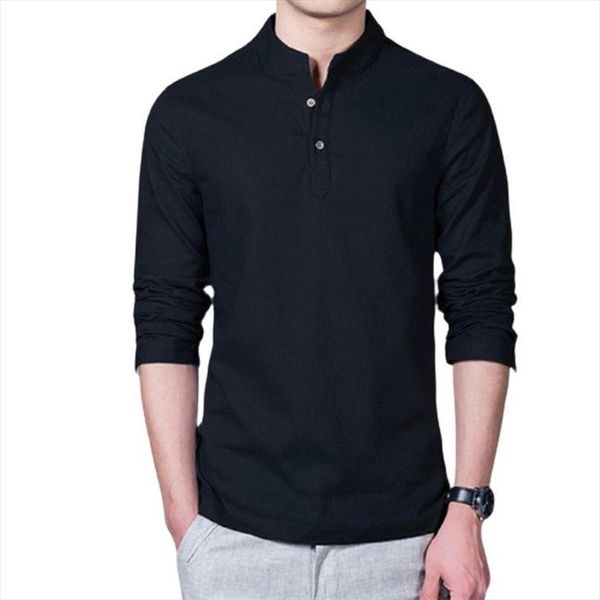 clothing linen stand collar long men sleeved slim fit base casual homme plus size, White;black
clothing linen stand collar long men sleeved slim fit base casual homme plus size, White;black