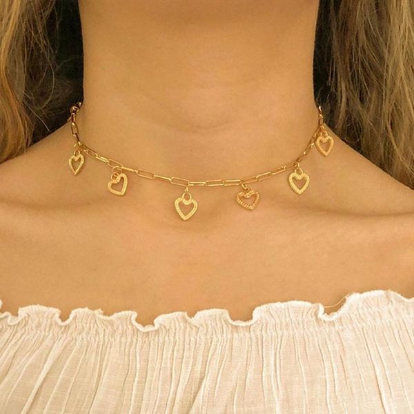 sweet gold heart tassel choker necklace for women fashion statement cute jewelry gifts chokers, Golden;silver
sweet gold heart tassel choker necklace for women fashion statement cute jewelry gifts chokers, Golden;silver