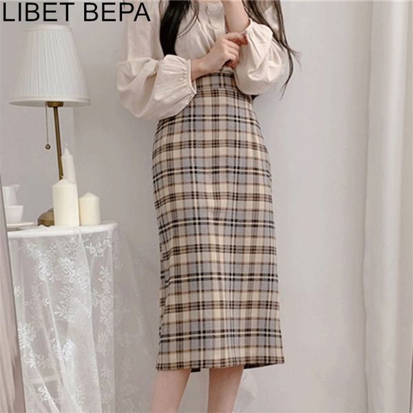 new spring autumn women a-line skirts high waist checkered plaid korean style fashionable split vintage midi skirts sk6196 210319, Black
new spring autumn women a-line skirts high waist checkered plaid korean style fashionable split vintage midi skirts sk6196 210319, Black
