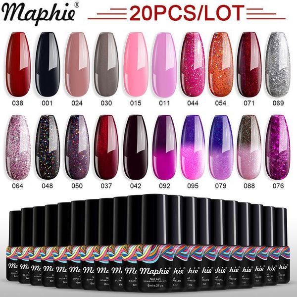 maphie 20pcs/lot nail gel set varnish temperature change color soak off uv/led shiny long lasting polish1, Red;pink
maphie 20pcs/lot nail gel set varnish temperature change color soak off uv/led shiny long lasting polish1, Red;pink