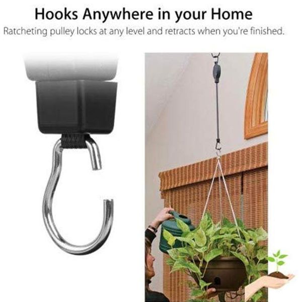 retractable plant pulley adjustable hanger hanging flower hook baskets pots for garden tools hooks & rails
retractable plant pulley adjustable hanger hanging flower hook baskets pots for garden tools hooks & rails