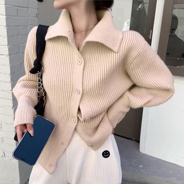 women's knits & tees women sweet cardigan sweaters korea style chic turn-down collar loose casual button cardigans multi wear harajuku, White
women's knits & tees women sweet cardigan sweaters korea style chic turn-down collar loose casual button cardigans multi wear harajuku, White