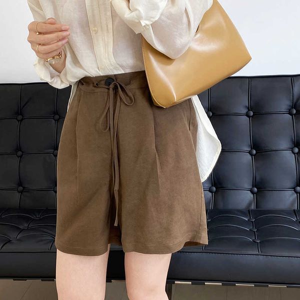 high waist loose casual linen wide leg suit shorts women's summer sweat female 210607, White;black
high waist loose casual linen wide leg suit shorts women's summer sweat female 210607, White;black