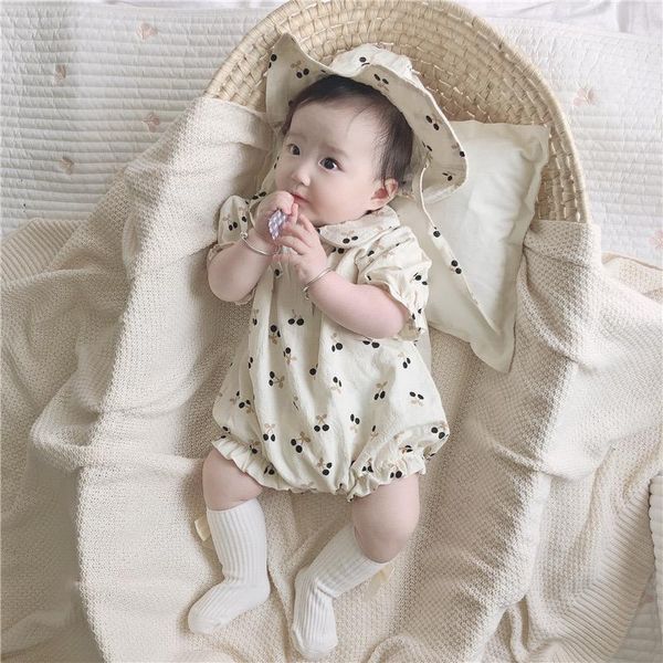 jumpsuits baby girl's summer cherry short-sleeved one-piece cotton climbing clothes kid children's fart romper hat suit xb43, Blue
jumpsuits baby girl's summer cherry short-sleeved one-piece cotton climbing clothes kid children's fart romper hat suit xb43, Blue