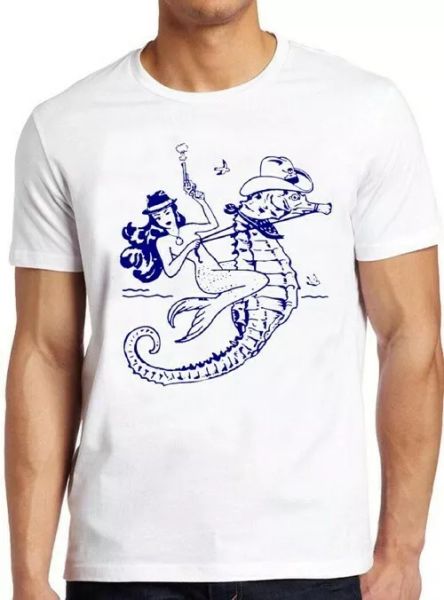 mermaid cowgirl vintage seahorse riding pin up girl cool gift tee t shirt 4117, White;black
mermaid cowgirl vintage seahorse riding pin up girl cool gift tee t shirt 4117, White;black